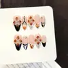 Nueva Colección Serie Estilo Nacional Chino Arte Wo Armadura Pura Usada a Mano Tinta Sumidero Tinte Bosque de Bambú Pegatina de Uña Falsa Pintada a Mano
