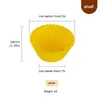 Molde redondo de silicona amarillo para magdalenas antiadherente fácil de desmoldar herramienta para hornear para hacer cupcakes pudín postre