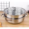 Vapor de sopa de aço inoxidável 28cm três camadas de camada dupla vapor multifuncional panela quente de camada única fábrica de panela de sopa por atacado geração