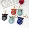 Colgante de PU Animal Trendy Cuero Búho Coche Creativo Regalo Colgante Amuleto de Bolso Llavero Colgante Impresión de Imagen