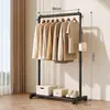 Perchero de Pie Sencillo para Habitación Interior Colgador de Ropa de Pie Almacenamiento de Ropa para Dormitorio del Hogar Colgador de Ropa