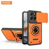 Adequado para Capa de Celular com Janela Deslizante Moto G77 Thor, Suporte para Motorola G67, G56 Anti-Queda, Capa Protetora G15