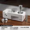 Dispensador de polvo, pisón de café, juego de tres piezas, soporte para pisón de máquina de café, martillo pisón, herramienta de almacenamiento