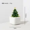 Árbol de Navidad Sólido Glaseado de Zibo Transfronterizo Decoración de Escritorio Regalo Navideño Adorno de Artesanía de Vidrio Venta al por Mayor