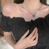 Nuevo ins Collar de Perlas para Mujer Lujo Ligero Nicho Joker Suéter Cadena Clavícula Alto Amor Colgante Mariposa Venta al por Mayor