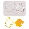 Molde de silicona para decoración de tartas, dulces, rompecabezas, bricolaje, con forma de estrella hueca de cinco puntas, molde para galletas de chocolate