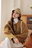 Gorra Octagonal Japonesa de Doble Botonadura Gorra Cálida de Otoño e Invierno para Niños Gorra de Boina con Sensación Avanzada de Temperamento Gorra de Jinete Pequeña Yan