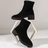 Nuevas elegantes botas de tobillo de plataforma con tacón grueso de ante, puntera redonda, suela fina, talla grande, estilo coreano, comercio exterior transfronterizo, Botas Martin para mujer