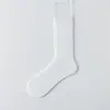 Meias slouch brancas para mulheres, estilo fino de verão, feitas de seda de amoreira, cano longo, meias leves de primavera, adequadas para combinar com sapatos de couro JK no verão