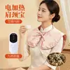 Calentador Eléctrico de Hombro y Cuello con Sal Marina, Bolsa de Compresa Caliente Herbal de Moxa, Bolsa Especial para Terapia de la Columna Cervical, Chal de Compresa Caliente de Sal Marina