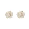 Brincos de Camélia Tridimensional com Zircônia Design Clássico Pétalas Versátil Moda para o Dia a Dia Brincos de Alta Qualidade com Temperamento para Mulheres