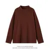 Camiseta Térmica Masculina Nova Outono/Inverno, Gola Alta Meia, Tamanho Plus Size, Cor Sólida, Camada Base Fashion e Versátil