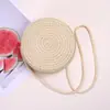 Bolsa de Palha Tecida Fofa de Verão para Meninas Pequenas, Bolsa de Praia para Viagem, Bolsa Redonda de Palha, Porta-Moedas, Bolsa Transversal