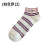 Meias Cano Baixo Agulha Dupla Femininas Primavera Verão Novo Urso Fofo Etiqueta de Tecido Cano Baixo Meias Curtas Femininas Ins Meias Listradas Trendy Girly
