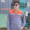 Conjunto de Ropa de Trabajo de Protección Laboral Transfronteriza de Manga Larga para Primavera y Otoño para Talleres de Fábrica, Ropa de Trabajo Resistente al Desgaste y a la Suciedad con Logo Personalizado