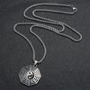 Colar Masculino Pingente Moda Simples Personalidade Pingente Liga Aço Titânio Corrente Colar Masculino Pingente Taiji Bagua Amor
