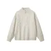 Suéter Tejido Aran para Hombre Pareja Cuello Alto Media Cremallera Punto Trenzado Estilo Old Money Otoño Invierno Otoño Invierno Fábrica Transfronteriza