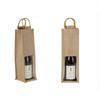 Bolsa de Lino para Vino Tinto Personalizada por el Fabricante Costura Sencilla y Doble Bolsa de Compras de Lona Logotipo Impreso Compartimento Bolsa de Lino
