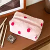 Nova Bolsa Simples Acolchoada de Bolinhas para Batom de Mão Bolsa de Cosméticos Bolsa Pequena de Armazenamento Porta-Moedas Mini Bolsa de Mão Portátil