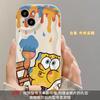 Para funda de teléfono móvil apple 15 iphone14pro dibujos animados graffiti esponja 13/12mini lindo silicona xs suave