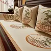 Cojines para Sofá de Caoba Bordados Chinos Muebles de Madera Maciza Cojines para Sofá Cama Luohan Cojines Especiales Respaldo Elegante Al por Mayor