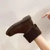 Botas de Nieve de Suela Gruesa para Mujer, Nuevo Estilo Invierno 2026, Forradas de Borrego, Engrosadas, Cálidas, Cómodas Zapatos de Algodón, Botines Cortos Retro de Media Pantorrilla