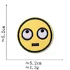 Pegatinas de Tela con Expresiones de Emoji Accesorios para Ropa Calcomanías Decorativas Parches Divertidos Serie de Insignias Redondas Lindas de Smiley