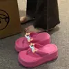 Chanclas de Orquídea Mariposa para Mujer, Sandalias Casuales para el Hogar, Pantuflas de Suela Gruesa, Sandalias Birkenstock de Suela Gruesa al por Mayor para Mujer
