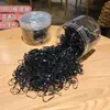 Gomas Pequeñas Desechables para el Cabello para Mujer, Bandas Elásticas Negras, Alta Elasticidad, Cuerdas para el Cabello Duraderas Que No Dañan el Cabello, Bandas para el Cabello de Niños-T