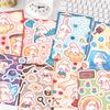 8 bonecas de coelho de desenho animado colagem decorativa material para diário adesivos diy capa de laptop celular