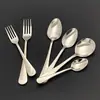 Juego de Cubiertos 1010 de Acero Inoxidable 304 para Hotel y Restaurante, Incluyendo Cuchillo para Bistec, Tenedor, Cucharita de Té, Cuchara de Postre, Tenedor de Fruta y Cuchara Redonda
