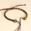 Estilo nacional nueve veces caryana xiuduo nudo seguro auspicioso pulsera tejida a mano buena suerte nudo exquisito cuerda de mano semiacabada