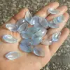 50 Peças de Vidro Tcheco 11*20mm Pétalas de Lótus da Neve Tianshan DIY Handmade Grampo de Cabelo de Jade Amarrar Flores Embalar Flores Metabo