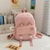 Bolso de Mujer 2025 Nuevo Estilo Campus Gatito Lindo Diseño Mochila Escolar Estudiante Niña Suave Hermana Salida Mochila Bolso de Hombro