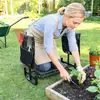 Novo Banco de Joelhos para Jardim Externo, Cadeira de Joelhos com Altura Ajustável, Banco de Ferramentas de Jardim com Bolsa para Ferramentas, Banco de Joelhos para Jardim