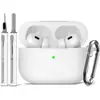 Fábrica Adecuado para Auriculares Bluetooth Airpodspro3 Color Sólido Silicona Una Pieza Engrosada Cubierta Protectora con Bolígrafo de Limpieza