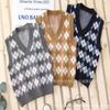 Colete da Moda Roupa Infantil Suéter Colete Floral Estilo Chinês Roupa Infantil Outono e Inverno Decote em V Roupa Infantil Suéter Tricotado Estilo Britânico