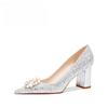 Salto alto pontudo feminino salto agulha 2024 outono sapatos de casamento francês vestido de noiva sensé xiuhe de alta qualidade sapatos de reunião anual