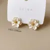 Pendientes de Botón de Camelia de Temperamento para Mujer Moda Sencillos de Alta Calidad Pendientes 2026 Nuevo Estilo Dulce Fresco de Vacaciones Adornos para Orejas