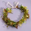 Diadema de Guirnalda de Flores Estilo Bosque Más Vendida de Amazon, Diadema de Flores Artificiales de Princesa Hada, Adorno Dulce para Novia de Boda y Niña de las Flores