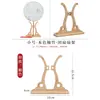 Suporte Redondo de Bambu e Madeira Estilo Chinês Suporte para Leque Dobrável Base para Leque Dobrável Suporte de Exibição para Leque Redondo Suporte para Leque de Casamento Suporte para Leque Antigo Bambu Nan
