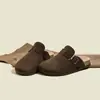 Sapatos Birkenstock Transfronteiriços, Meias-Pantufas com Biqueira, Sapatos Femininos Slip-On, Novas Meias-Pantufas Antiderrapantes com Solado Grosso, Comércio Exterior