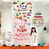 Cortina de Lluvia tipo Globo con Cordón Decoración de Escena de Cumpleaños de Niña Pared de Fondo Atmósfera de Fiesta Ceremonia Atmósfera de Primer Cumpleaños de Niños Tela Colgante