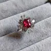 6 Cristal Artificial Francês Trabalho Pesado Pedra Colorida Zircônio Estilo Vintage Italiano Anel Paraíba Banda Ornamentos Pedra Solta