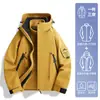 Jaqueta de Montanhismo Woodpecker Feminina 3 em 1 2025 Nova Outono e Inverno À Prova de Vento e Impermeável Casaco Preto