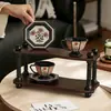 Juego de Taza y Platillo de Café de Cerámica Lujo Ligero Diseño de Nicho Tazas para el Té de la Tarde Hogareño Regalos Prácticos para Mudanzas Souvenir