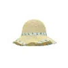Chapéu de Sol Feminino Menta Mambo Verão, Chapéu de Pescador Versátil para Praia, Aba Larga, Chapéu Dobrável de Sol, Chapéu de Palha