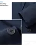 Traje de Lino Hielo de Verano para Hombre, Delgado, Transpirable, Resistente a las Arrugas, Versátil, Casual, Negocios Ligeros, Chaqueta de un Botón Holgada