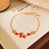 Nuevo Pulsera de Caballo Zodiacal Roja Retro Simple Estilo Chino, Lujo Ligero Moda de Gama Alta Accesorio de Mano Personalizado para Mujer
