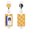 Hebilla de Fácil Tirón Insignia Impresión UV Porta Tarjeta de Autobús Marca de Fábrica Porta Tarjeta de Comida con Correa para Colgar en el Cuello Hebilla Retráctil